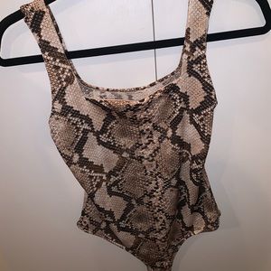 Snake print body suit